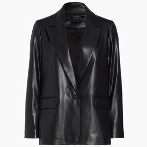 Alice + Olivia Denny Vegan Leather Blazer